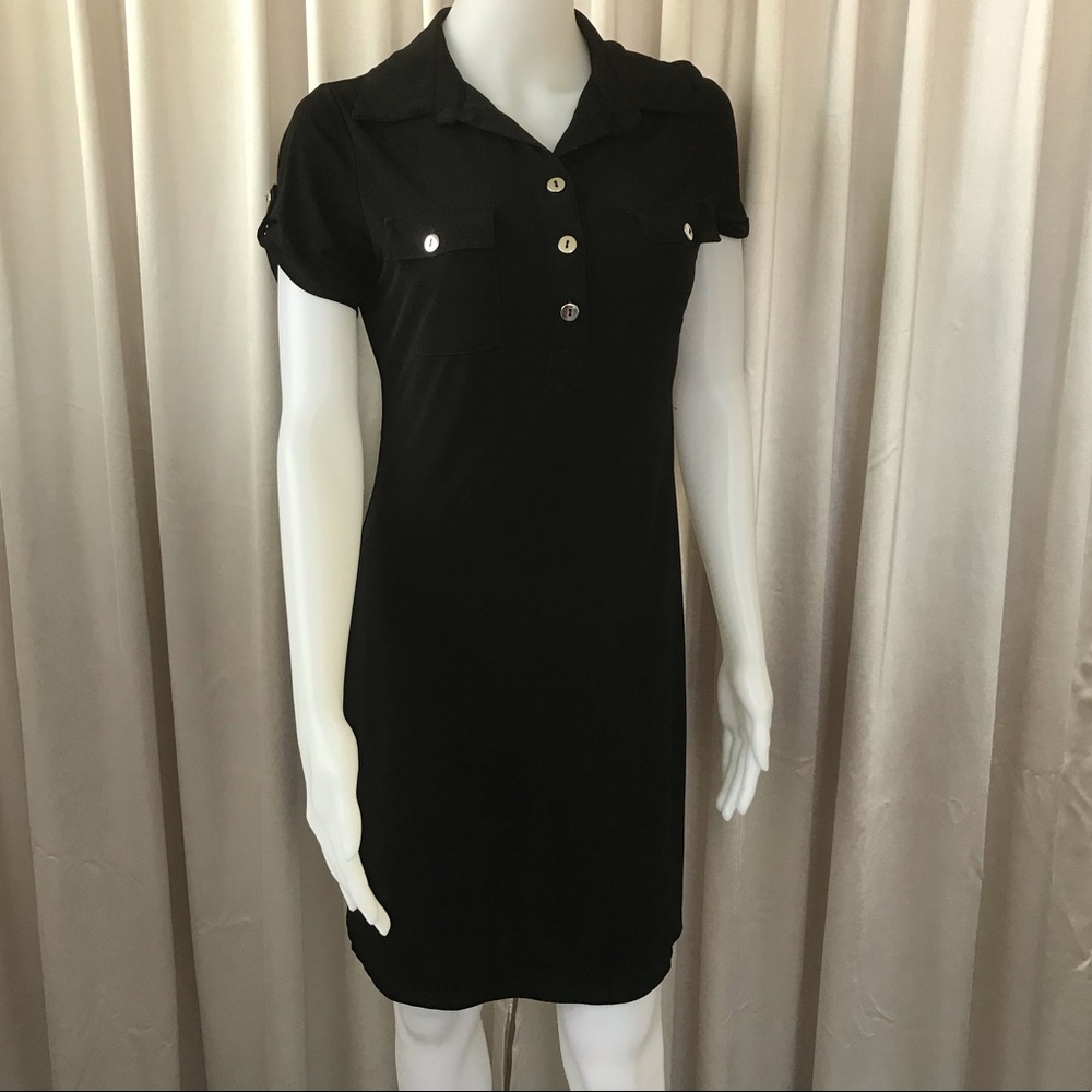 CAROLE LITTLE Short Casual Dress SIZE 8 Black